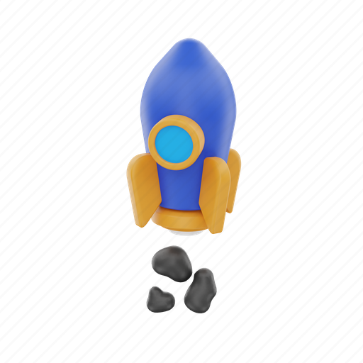 Rocket, spacecraft, spaceship, business, space, astronomy, startup 3D illustration - Download on Iconfinder