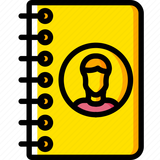 Address, book, business, contact, yellow icon - Download on Iconfinder