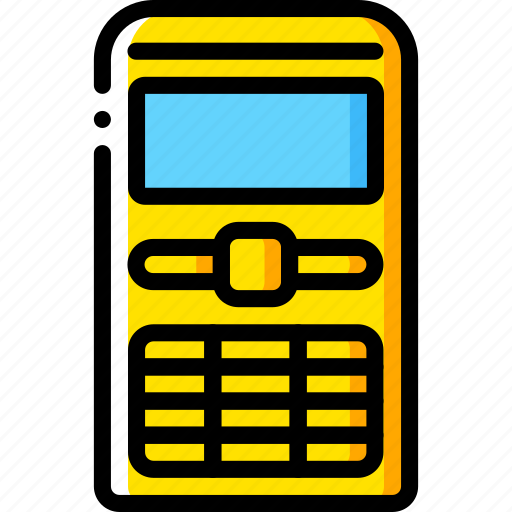 App, business, calculator, maths, yellow icon - Download on Iconfinder