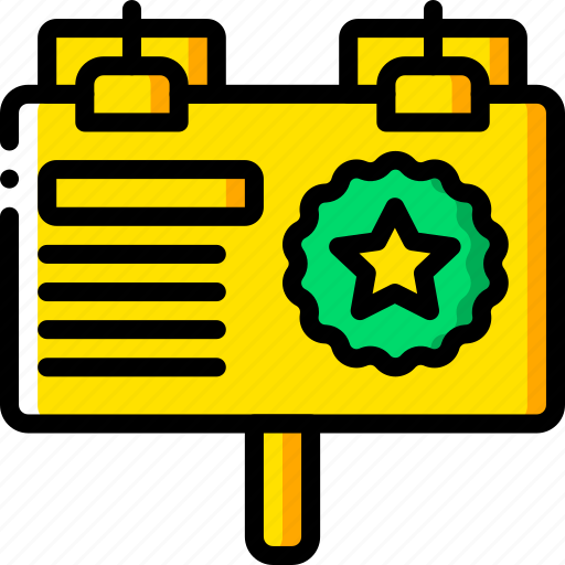 Billboard, business, marketing, sales, yellow icon - Download on Iconfinder