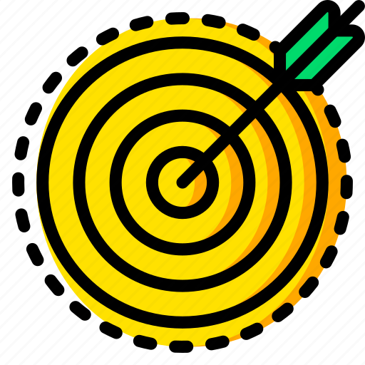 Business, focussed, sales, target, yellow icon - Download on Iconfinder