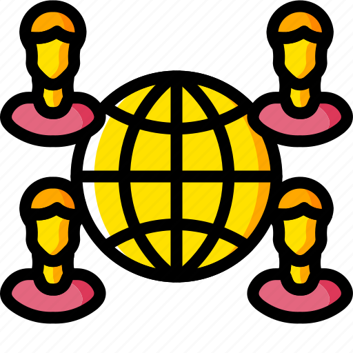Business, global, globe, international, users, world, yellow icon - Download on Iconfinder