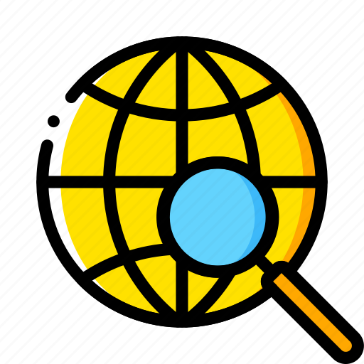 Business, find, global, globe, search, world, yellow icon - Download on Iconfinder