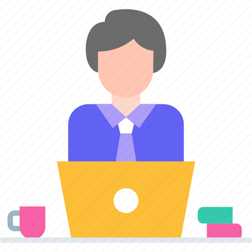 Employee, laptop, work, office, manager icon - Download on Iconfinder