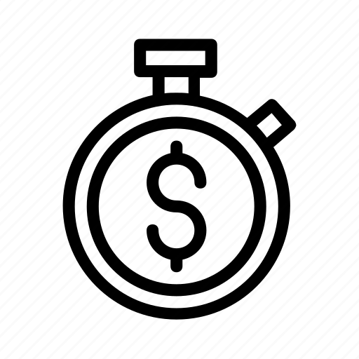 Clock, deadline, dollar, stopwatch, timer icon - Download on Iconfinder