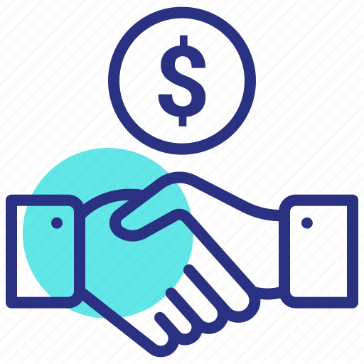 Deal, dollar coin, hands, success, trust icon - Download on Iconfinder