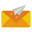 envelope, inbox, mail, message, send 