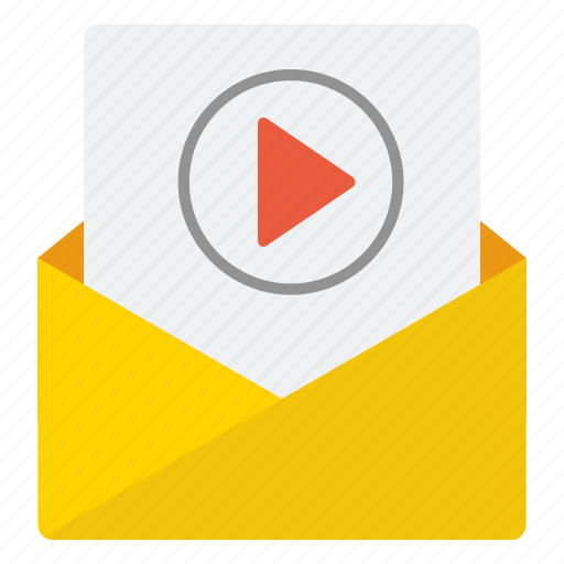 Inbox, message, mp4, play, video icon - Download on Iconfinder