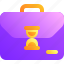 briefcase, business, hourglass, time, work 