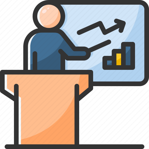 Conference, presentation, meeting, chart, office, graph icon - Download on Iconfinder
