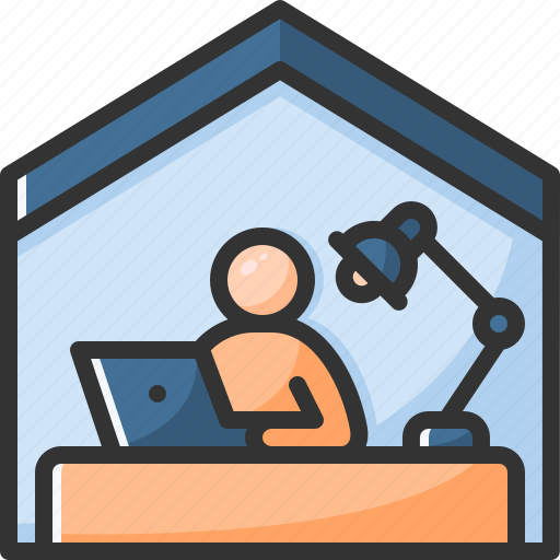 Workplace, desk, office, home, work, work from home icon - Download on Iconfinder