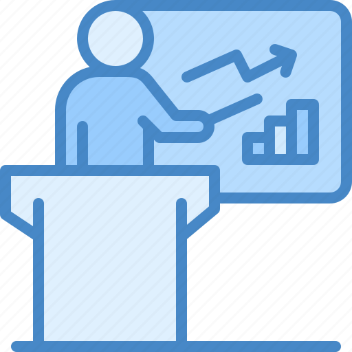 Conference, presentation, meeting, chart, office, graph icon - Download on Iconfinder
