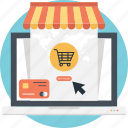 cart, credit card, e commerce, laptop, online shopping