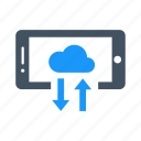 cloud, database, download, network, storage, upload