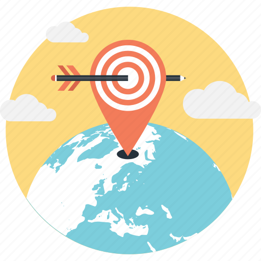 Bullseye, dart, geo targeting, location, map icon - Download on Iconfinder