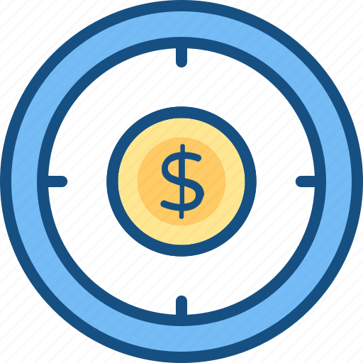 Coin, dollar, finance, focus, goal, money, target icon - Download on Iconfinder