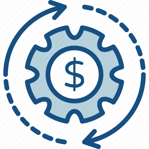 Cogwheels, financial, gears, making, making money, money icon - Download on Iconfinder