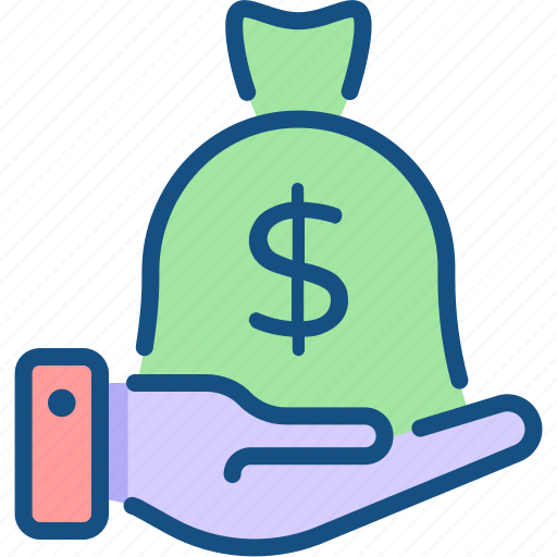 Bag, finance, hand holding, investment, money, profit icon - Download on Iconfinder