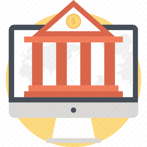 Banking, building, m commerce, monitor, online banking icon - Download on Iconfinder