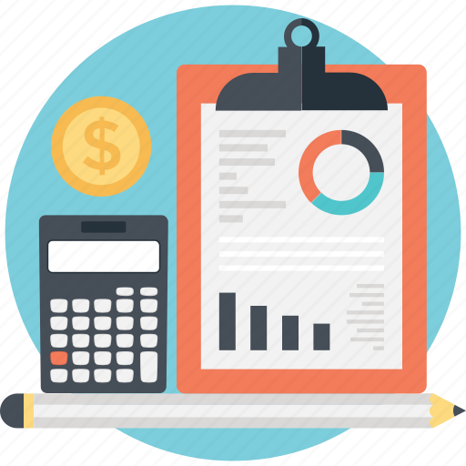 Accounting, budget, calculator, dollar, graph icon - Download on Iconfinder