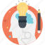 bulb, creativity, idea, innovation, pencil 