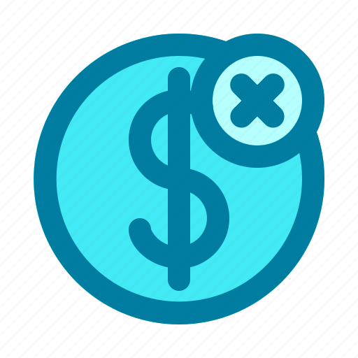 Business, finance, financial, cancel, money, coin, dollar icon - Download on Iconfinder