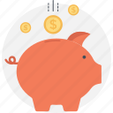 funding, mini bank, money, piggy, saving