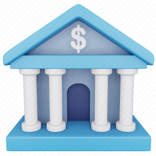 Bank, business, finance, building 3D illustration - Download on Iconfinder