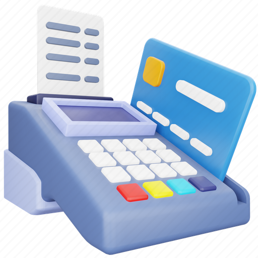 Credit, card, machine, business, finance, atm, swipe 3D illustration - Download on Iconfinder