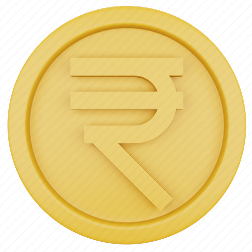 Coin, business, finance, rupee, currency, money 3D illustration - Download on Iconfinder