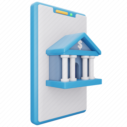 Mobile, banking, business, finance, account, mobile app, service 3D illustration - Download on Iconfinder