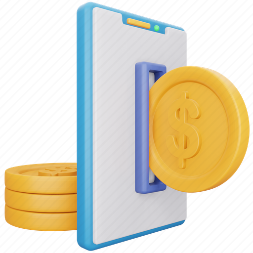 Online, business, finance, mobile, online payment, online banking, money 3D illustration - Download on Iconfinder