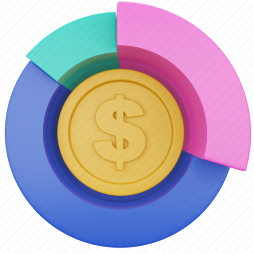 Business, finance, budget, money, chart, graph, dollar 3D illustration - Download on Iconfinder