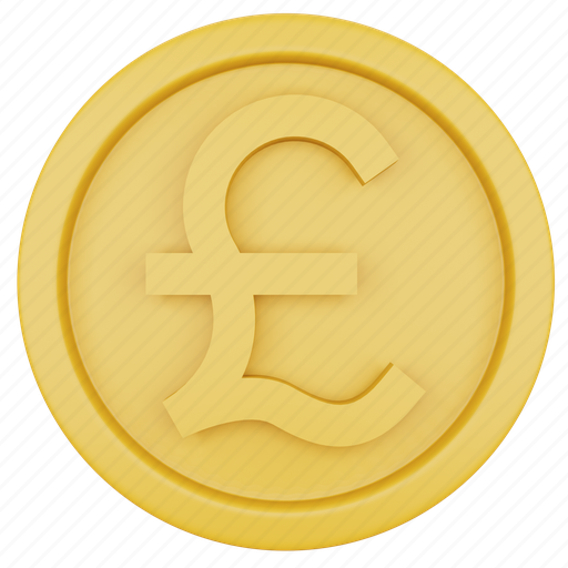 Pound, business, finance, currency, coin, money 3D illustration - Download on Iconfinder