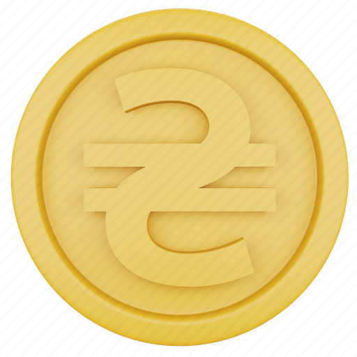 Coin, business, finance, hryvnia, currency, money 3D illustration - Download on Iconfinder