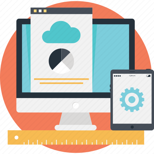 Cloud, cog, monitor, smartphone, technology icon - Download on Iconfinder