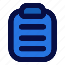 clipboard, document, list, checklist, report, file, paper, task, page, data