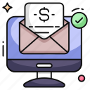 financial mail, email, correspondence, letter, envelope