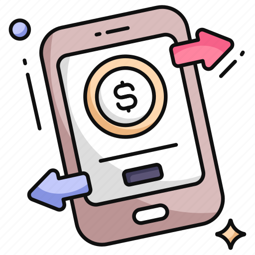 Mobile money transfer, mobile transaction, online money, mobile banking, ebanking icon - Download on Iconfinder