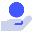 hand, with, coin, finance, currency, finger, cloud, a, touch
