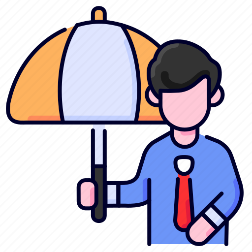 Bukeicon, employee, insurance, people, protection, umbrella icon - Download on Iconfinder