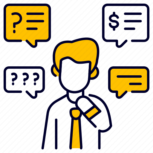 Ask, bukeicon, business, finance, question, thinking icon - Download on Iconfinder