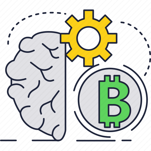 Bitcoin, blockchain, brain, cryptocurrency, gear, technology icon - Download on Iconfinder