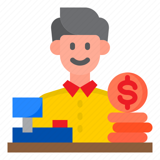 Cashier, business, financial, money, currency icon - Download on Iconfinder