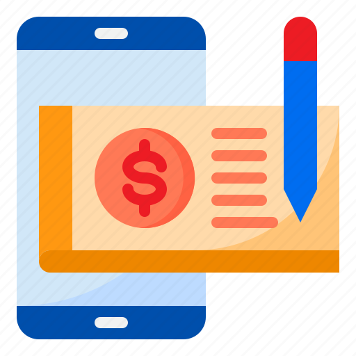 Smartphone, money, financial, online, cash, check icon - Download on Iconfinder