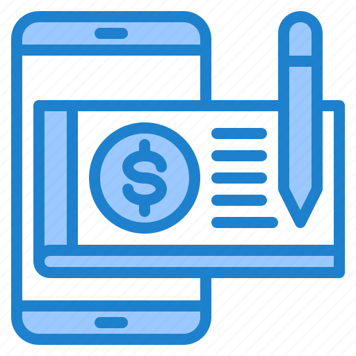 Smartphone, money, financial, online, cash, check icon - Download on Iconfinder