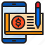 smartphone, money, financial, online, cash, check 