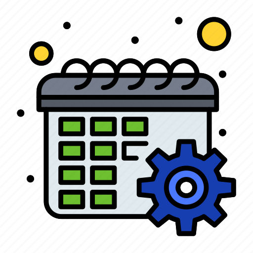 Calendar, gear, schedule, settings icon - Download on Iconfinder