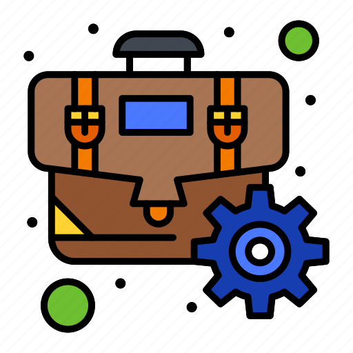 Briefcase, cog, gear, optimization icon - Download on Iconfinder