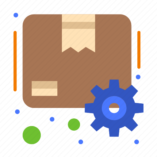 Box, gear, package, parcel icon - Download on Iconfinder
